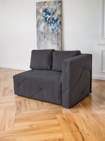 Диван 1010 графит, правый (BRENDOSS) в Красноуральске - krasnouralsk.mebel-e96.ru
