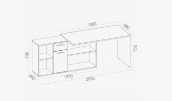 Стол письменный Лайт 03.245 в Красноуральске - krasnouralsk.mebel-e96.ru