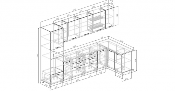 Угловой кухонный гарнитур Лада 3200*1400 мм Sanvut в Красноуральске - krasnouralsk.mebel-e96.ru