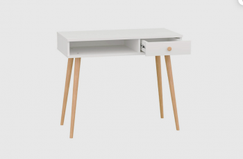 Стол письменный, арт.6-01101, белый (ГК) в Красноуральске - krasnouralsk.mebel-e96.ru