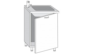 2.60.1мн Кира Шкаф-стол под мойку (накладную) с одной дверцей (б/столешницы) в Красноуральске - krasnouralsk.mebel-e96.ru | фото