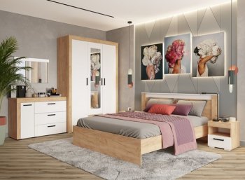 Кровать двуспальная Адель белый (Текс) в Красноуральске - krasnouralsk.mebel-e96.ru