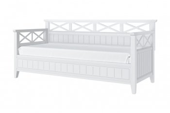 Кровать из массива Амелия белый античный (БМ) в Красноуральске - krasnouralsk.mebel-e96.ru