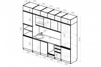 Кухонный гарнитур Амели люкс 3000 мм (Герда) в Красноуральске - krasnouralsk.mebel-e96.ru