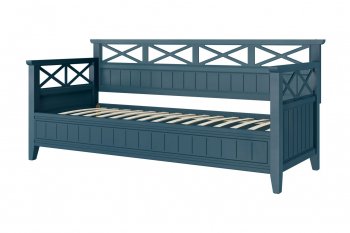 Кровать из массива Амелия сапфир без ящиков (БМ) в Красноуральске - krasnouralsk.mebel-e96.ru