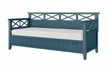 Кровать из массива Амелия сапфир без ящиков (БМ) в Красноуральске - krasnouralsk.mebel-e96.ru