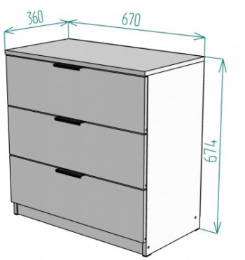 Комод Anna K215 674х670х360 в Красноуральске - krasnouralsk.mebel-e96.ru