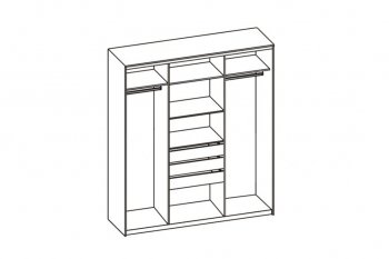 Шкаф-купе 1700 мм 3-х дверный с 1-м зеркалом (арт. 012) бодега (Диал) в Красноуральске - krasnouralsk.mebel-e96.ru