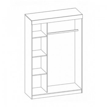 Шкаф-купе 1300 мм Бася венге (ИЦ) в Красноуральске - krasnouralsk.mebel-e96.ru