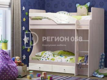 Двухъярусная кровать Бемби МДФ (Регион) в Красноуральске - krasnouralsk.mebel-e96.ru