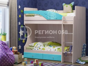 Двухъярусная кровать Бемби МДФ (Регион) в Красноуральске - krasnouralsk.mebel-e96.ru