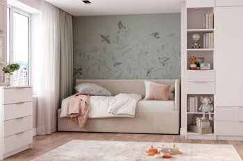 Диван-кровать Бенто с ПМ, велюр Крем (ДСВ) в Красноуральске - krasnouralsk.mebel-e96.ru