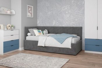 Диван-кровать Бенто с ПМ, велюр Маус (ДСВ) в Красноуральске - krasnouralsk.mebel-e96.ru