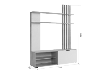 Мини-стенка Бери (Мебельсон) в Красноуральске - krasnouralsk.mebel-e96.ru