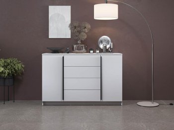 Комод 67.11 Брандо ЛДСП New белый (Олмеко) в Красноуральске - krasnouralsk.mebel-e96.ru