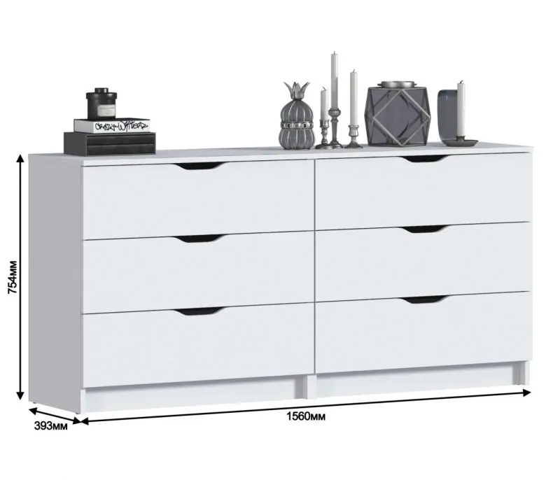 Комод Бруклин СБ-3252/1 (Белый) (СП) в Красноуральске - krasnouralsk.mebel-e96.ru