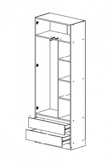 Шкаф 800 мм Челси Color (Миф) в Красноуральске - krasnouralsk.mebel-e96.ru