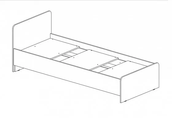 Кровать детская Челси Color (Миф) в Красноуральске - krasnouralsk.mebel-e96.ru