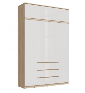 Шкаф 1600 мм Челси с антресолью сонома (Миф) в Красноуральске - krasnouralsk.mebel-e96.ru