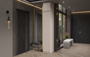 Пенал 400 мм Челси (1 створка) с антресолью, Кашемир (Миф) в Красноуральске - krasnouralsk.mebel-e96.ru