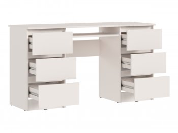 Письменный стол Челси 6 ящиков кашемир (Миф) в Красноуральске - krasnouralsk.mebel-e96.ru