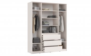 Шкаф 1600 мм Челси с антресолью Кашемир (Миф) в Красноуральске - krasnouralsk.mebel-e96.ru