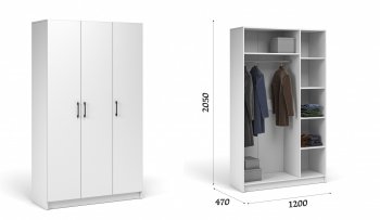 Шкаф 1200 мм Чикаго 3д (Имп) в Красноуральске - krasnouralsk.mebel-e96.ru