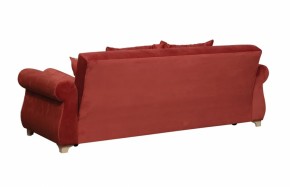 Диван - кровать Порто (микровелюр Гавайи бордо/микровелюр италия/микровельвет крем) с подушками в Красноуральске - krasnouralsk.mebel-e96.ru