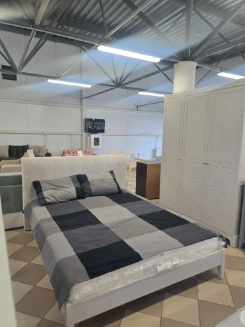 Кровать из массива Джали льняной (БМ) в Красноуральске - krasnouralsk.mebel-e96.ru