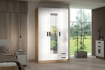 Шкаф 1200 мм Эконом с зеркалом (Зарон) в Красноуральске - krasnouralsk.mebel-e96.ru