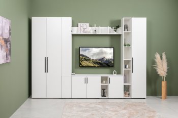 Стенка Эйр модульная, белый (Моби) в Красноуральске - krasnouralsk.mebel-e96.ru