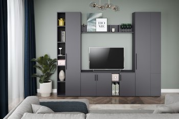 Шкаф торцевой Эйр 16.323 графит (Моби) в Красноуральске - krasnouralsk.mebel-e96.ru