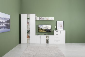 Стенка Эйр комп 1, белый (Моби) в Красноуральске - krasnouralsk.mebel-e96.ru