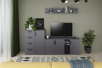 Стенка Эйр комп.1, графит (Моби) в Красноуральске - krasnouralsk.mebel-e96.ru