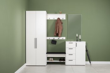 Тумба для обуви Эйр 16.130 белый (Моби) в Красноуральске - krasnouralsk.mebel-e96.ru