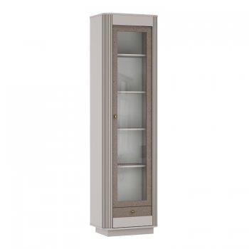 Шкаф витрина 34.06 Фантазия кашемир (Олмеко) в Красноуральске - krasnouralsk.mebel-e96.ru