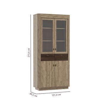 Шкаф витрина 34.05 Фантазия (Олмеко) в Красноуральске - krasnouralsk.mebel-e96.ru