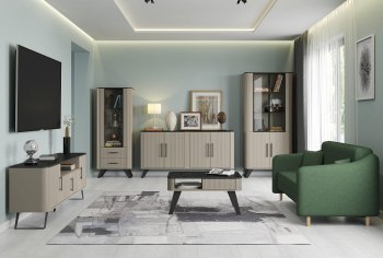 Стенка Фиделия, модульная (Олмеко) в Красноуральске - krasnouralsk.mebel-e96.ru