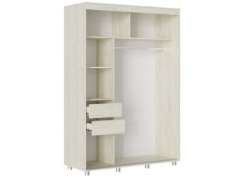 Шкаф-купе 1500 мм Форест крафт белый (Стиль) в Красноуральске - krasnouralsk.mebel-e96.ru
