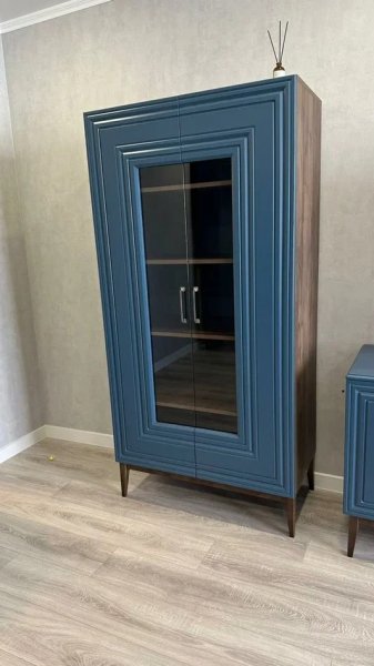 Витрина Гориция ШР-2 Сапфировый (БМ) в Красноуральске - krasnouralsk.mebel-e96.ru