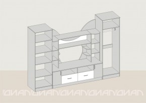 Гостиная Аллегро с 2 шкафами вариант-5 (венге/дуб белфорт) в Красноуральске - krasnouralsk.mebel-e96.ru