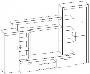 Гостиная Орландо композиция №1 в Красноуральске - krasnouralsk.mebel-e96.ru