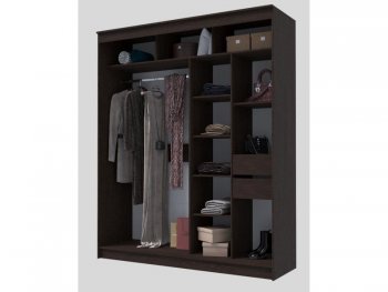 Шкаф-купе 2000 мм Гранд-1 ЛДСП/Зеркало, венге (Эра) в Красноуральске - krasnouralsk.mebel-e96.ru