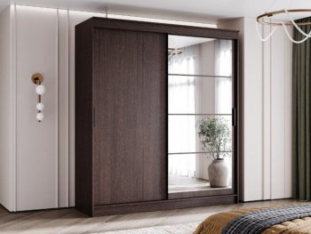 Шкаф-купе 2000 мм Гранд-1 ЛДСП/Зеркало, венге (Эра) в Красноуральске - krasnouralsk.mebel-e96.ru