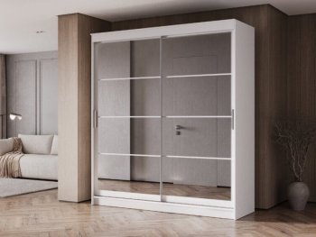 Шкаф-купе 2000 мм Гранд-1 зеркало/зеркало, белый (Эра) в Красноуральске - krasnouralsk.mebel-e96.ru