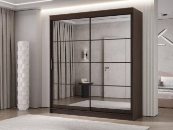 Шкаф-купе 2000 мм Гранд-1 зеркало/зеркало, венге (Эра) в Красноуральске - krasnouralsk.mebel-e96.ru