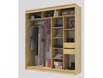 Шкаф-купе 2000 мм Гранд-1 ЛДСП, дуб вотан (Эра) в Красноуральске - krasnouralsk.mebel-e96.ru