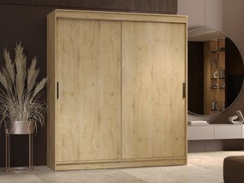 Шкаф-купе 2000 мм Гранд-1 ЛДСП, дуб вотан (Эра) в Красноуральске - krasnouralsk.mebel-e96.ru