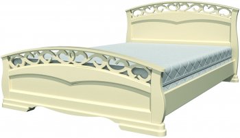 Кровать из массива Грация-1 Слоновая кость (БМ) в Красноуральске - krasnouralsk.mebel-e96.ru