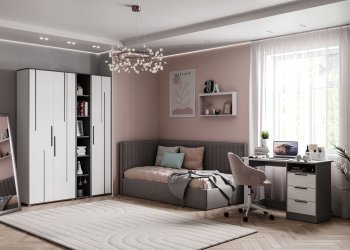 Набор детской мебели Грей модульный (МЛК) в Красноуральске - krasnouralsk.mebel-e96.ru